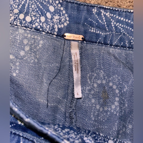 Free People Denim Floral Wrap Skirt - Picture 5 of 5